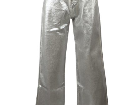 Straight Leg Jean in Silver Cheap