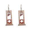 Wood & Silver-Plated Guillotine Drop Earring For Discount