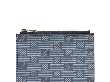 Zip Card Holder in Navy For Sale