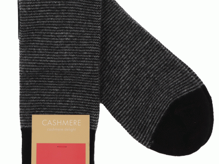 Black Microstripe Midcalf Socks Online now