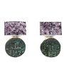 Purple Tourmaline and Hindu Shahi King Coin Earrings For Cheap