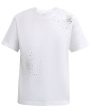 White Splash Embroidery T-shirt Fashion