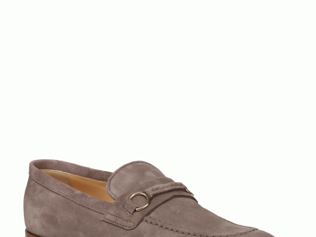 Suede Penny Loafer in Grey For Cheap