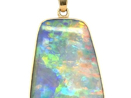 Vintage Australian Boulder Opal Pendant Hot on Sale