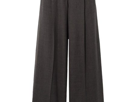 Anthracite Wool Pleated Pant Cheap