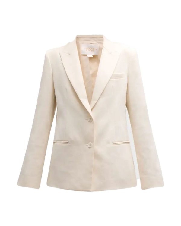 Bone Linen Husband Blazer Fashion