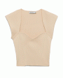 Almond Abia Cropped Tee For Cheap