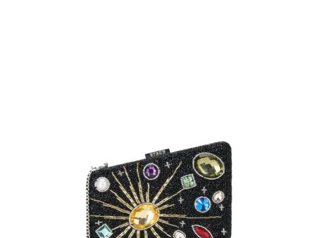 Carmella Beaded Clutch in Black Celestial Online now