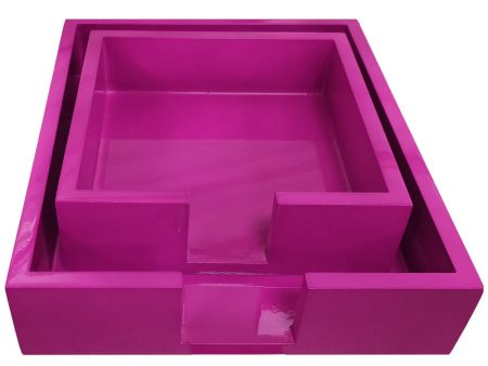 Hot Pink Luxe Lacquer Tray Online now