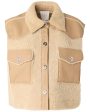 Beige Shearling Taite Vest Hot on Sale