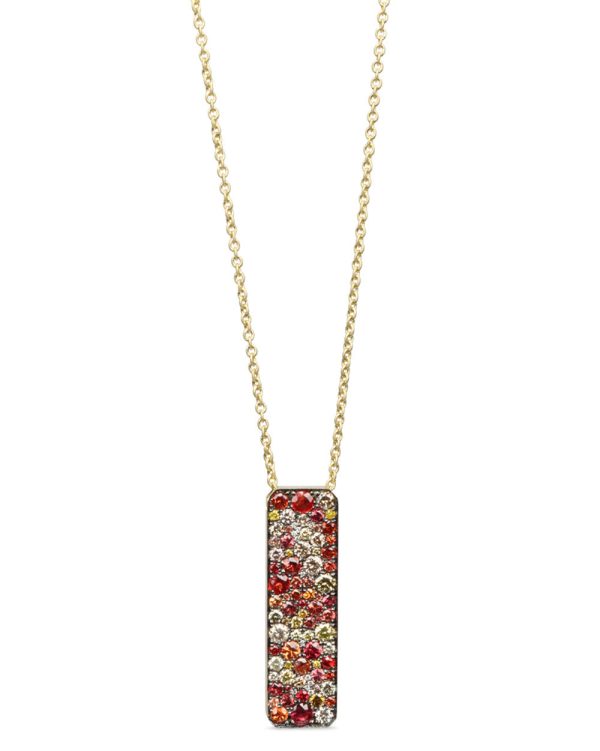 Sapphire and Ruby Bar Necklace Supply