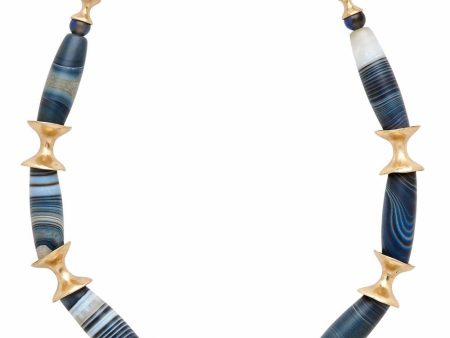 African Queen Bronze Agate Statement Necklace Online