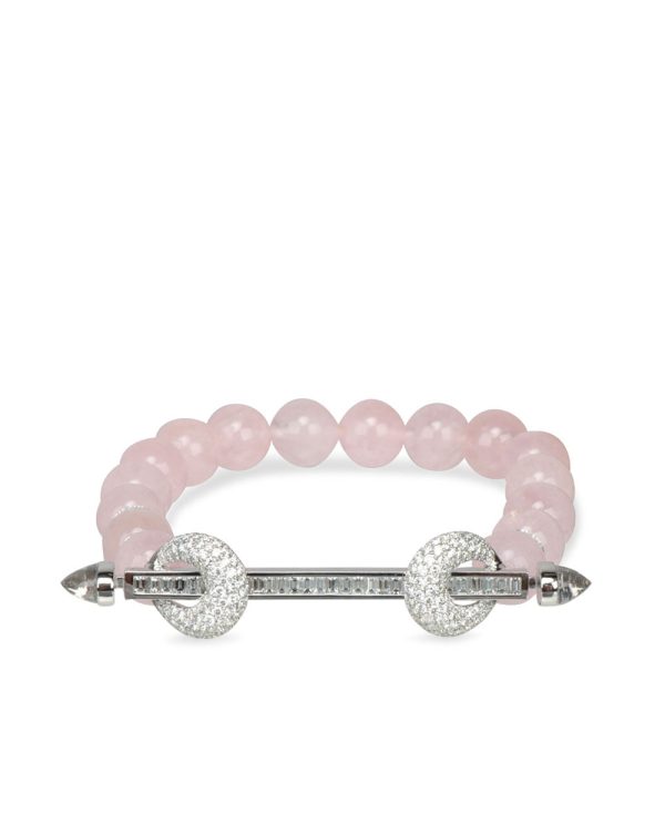 Rose Quartz and Diamond Bracelet on Sale