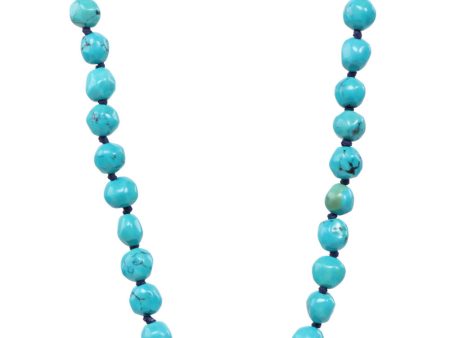 Turquoise Beaded Knotted Necklace Online Sale