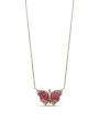 Pink Tourmaline Butterfly Necklace Online Sale