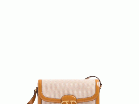 9TO5 Canvas Shoulder Bag in Beige For Sale