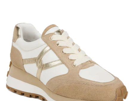 Valentina Sneaker in Coconut and Gold Hot on Sale