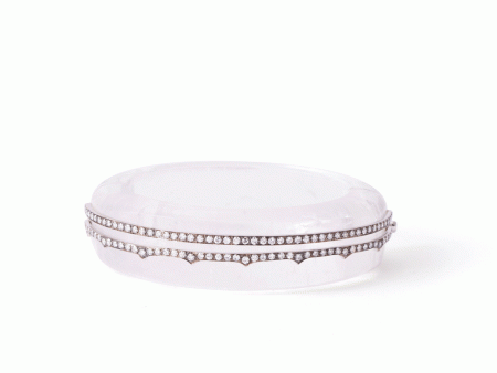 White Quartz Bangle For Sale