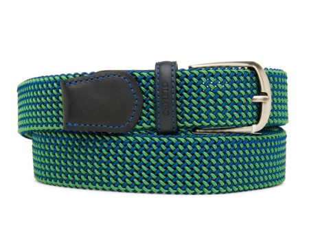 Braided Cotton Belt in Blue and Green Discount