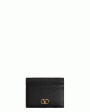 VLogo Signature Soft Grain Card Case in Nero Fashion