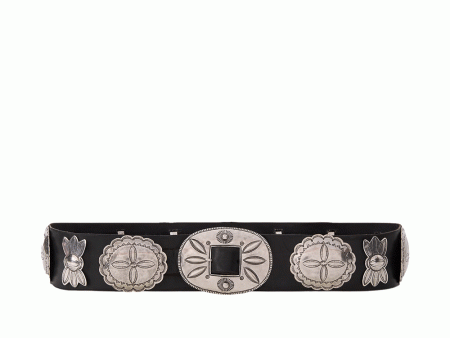 Vacchetta Concho Belt in Black Online now