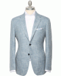 Steel Blue and White Sportcoat Cheap