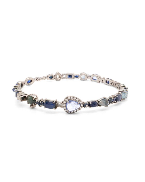 Sapphire Baby Bangle Bracelet Discount