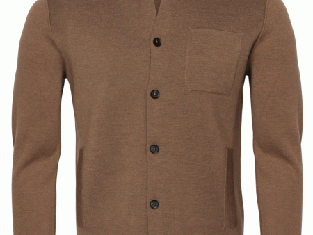 Brown Milano Stitch Overshirt For Discount