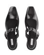 Astra Patent Slingback Flat in Black Fashion