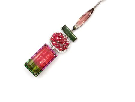 Watermelon Tourmaline Lavale Necklace Discount