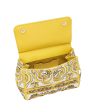 Medium Sicily Top Handle Bag in Yellow Majolica Discount