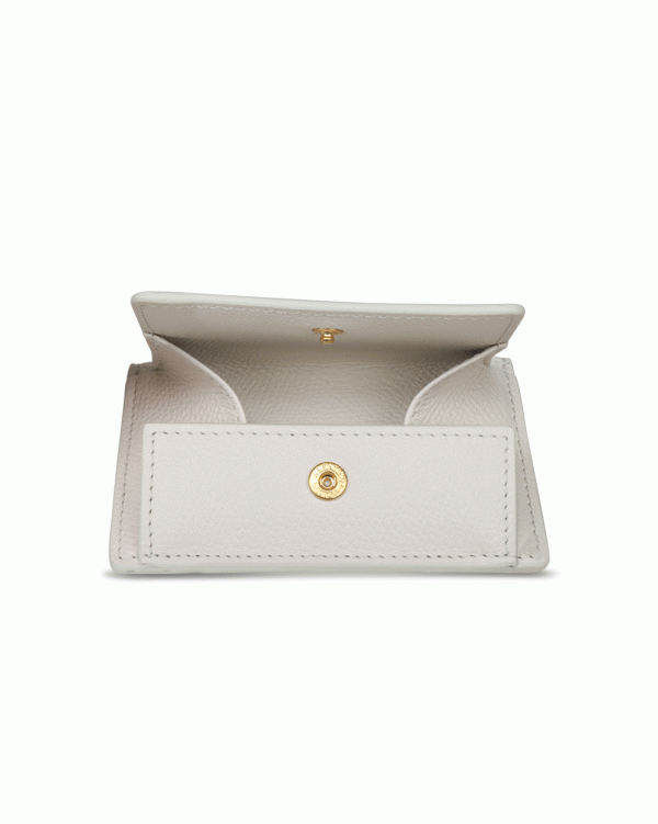 VLogo Coin and Card Case in Light Ivory For Cheap