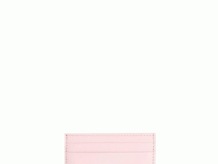 VLogo Signature Soft Grain Card Case in Rose Quartz Cheap