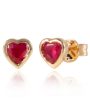 Samira 13 Ruby Heart Earrings Supply