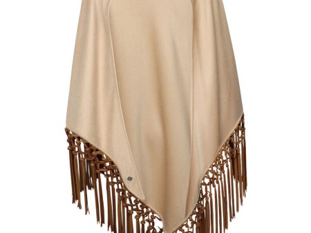 Beige Cashmere Triangle Shawl Fashion