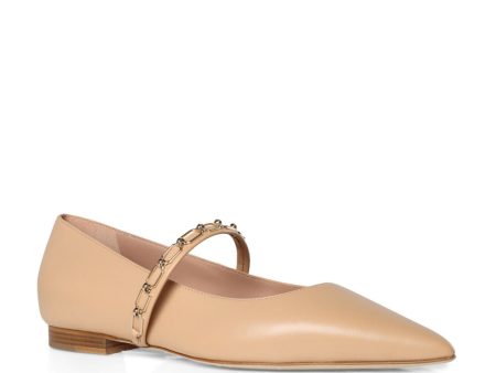 Virna Flat with Strap in Cashew For Cheap