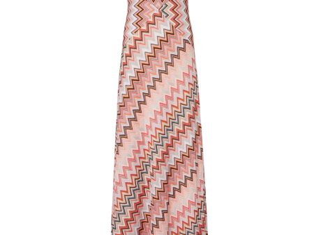 Yellow and Pink Zig Zag Sleeveless Maxi Dress Online now