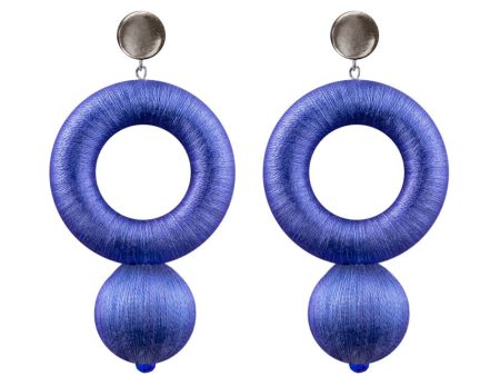 Saule Saskia Earrings in Sapphire Blue on Sale