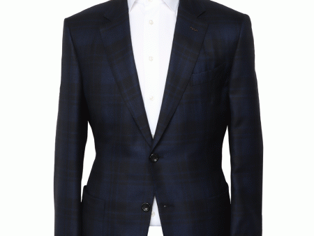 Black and Navy Plaid Sportcoat Online Sale