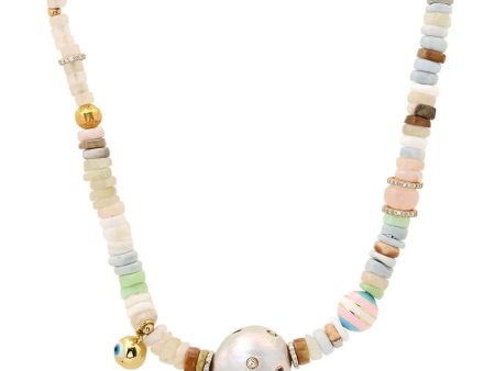 Samira 13 Rainbow Bead Pearl Necklace Sale