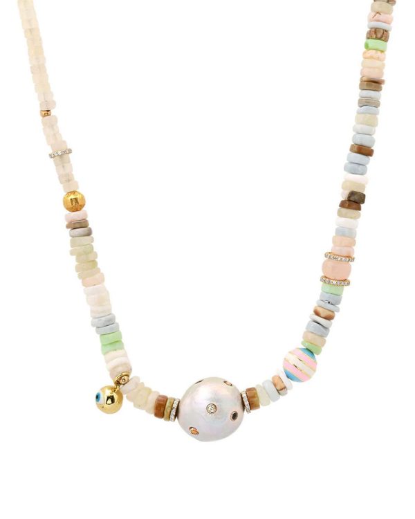 Samira 13 Rainbow Bead Pearl Necklace Sale