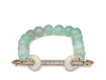 Aventurine and Diamond Chakra Bracelet Online now