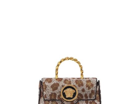 Mini La Medusa Crystal Leopard Top Handle Bag Sale