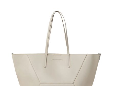 Calfskin Shopper Tote Bag in Ivory For Cheap