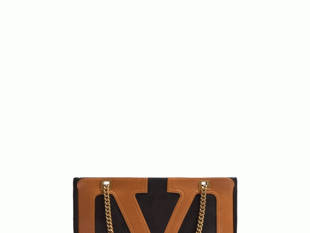 Small Viva Superstar Shopping Bag in Spice and Nero on Sale