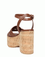 Brown Platform Wedge Sandal in Havana Cork Online Hot Sale