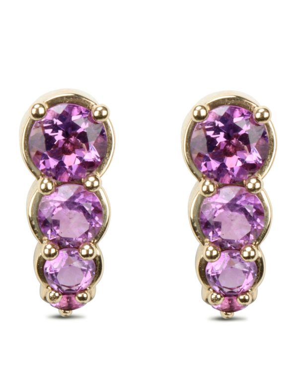 Amethyst Hook Earrings Cheap