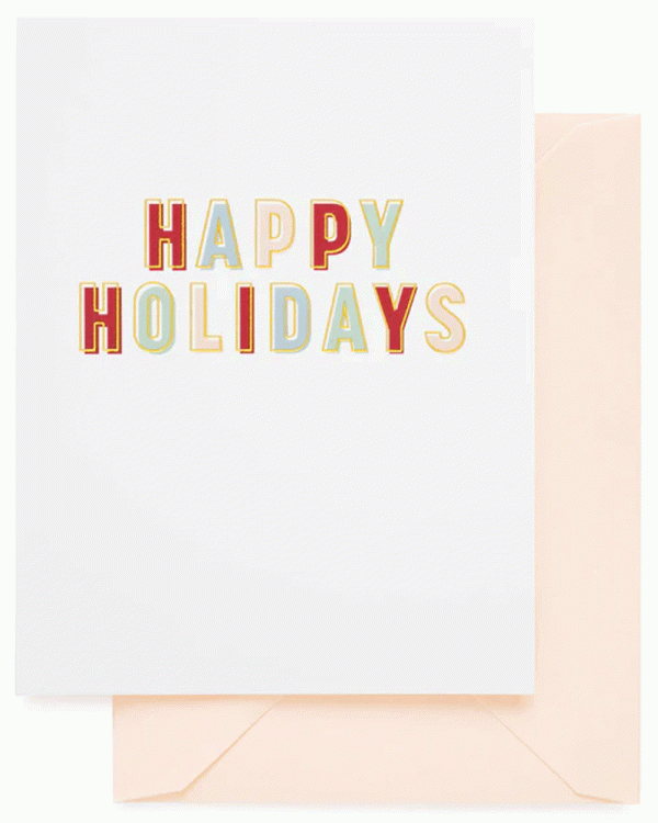 Colorful Happy Holidays Card For Discount