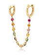 Samira 13 Rainbow Sapphire Huggie Earring For Discount