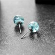 Blue & White Cloud Ball Stud Earrings Hot on Sale